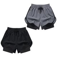 Short de course 2 en 1 à double pont pour homme, pantalon de sport, de gym, de fitness, d'entraînement, de musculation, tendance 2023 1